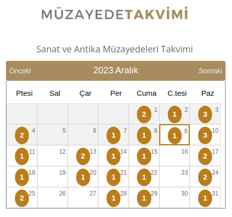 Müzayede Takvimi Uygulaması Yayında İndirin